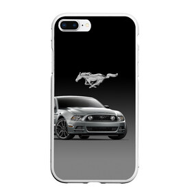Чехол для iPhone 7Plus/8 Plus матовый с принтом Mustang в Курске, Силикон | Область печати: задняя сторона чехла, без боковых панелей | car | hoofs | horse | mane | motorsport | mustang | power | prestige | tail | usa | автомобиль | автоспорт | грива | конь | копыта | лошадь | мощь | мустанг | престиж | сша | хвост