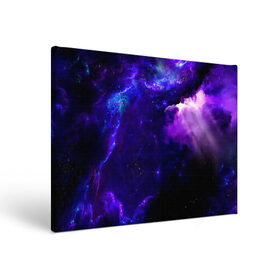 Холст прямоугольный с принтом Космическое небо в Курске, 100% ПВХ |  | арт | звёзды | иний | космос | облако | розовый | сияние | тёмный | туманность | фиолоетовый | черный | яркие цвета