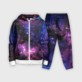 Детский костюм 3D с принтом Космическое небо в Курске,  |  | арт | звёзды | космос | красный | облако | розовый | синий | сияние | темный | туманность | фиолетовый | яркие цвета