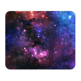 Коврик для мышки прямоугольный с принтом Космическое небо в Курске, натуральный каучук | размер 230 х 185 мм; запечатка лицевой стороны | арт | звёзды | космос | красный | облако | розовый | синий | сияние | темный | туманность | фиолетовый | яркие цвета
