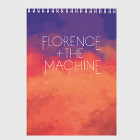 Скетчбук с принтом FLORENCE AND THE MACHINE в Курске, 100% бумага
 | 48 листов, плотность листов — 100 г/м2, плотность картонной обложки — 250 г/м2. Листы скреплены сверху удобной пружинной спиралью | Тематика изображения на принте: florence | florence + the machine | florence and the machine | rock | welch | рок | флоренс