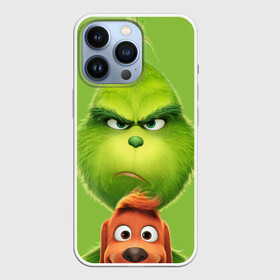 Чехол для iPhone 13 Pro с принтом Гринч в Курске,  |  | Тематика изображения на принте: grinch | гринч | монстр | персонаж | собачка | чудище