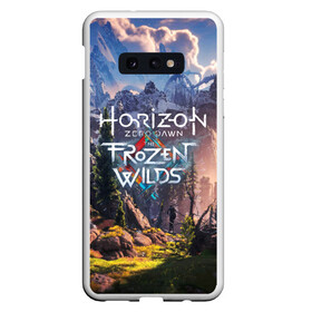 Чехол для Samsung S10E с принтом Horizon Zero Dawn в Курске, Силикон | Область печати: задняя сторона чехла, без боковых панелей | aloy | antasy girl | art | artwork | digital art | fantasy | horizon | horizon: zero dawn | landscape | tallneck | warrior fantasy | weapon | zero dawn