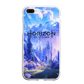 Чехол для iPhone 7Plus/8 Plus матовый с принтом Horizon Zero Dawn в Курске, Силикон | Область печати: задняя сторона чехла, без боковых панелей | aloy | antasy girl | art | artwork | digital art | fantasy | horizon | horizon: zero dawn | landscape | tallneck | warrior fantasy | weapon | zero dawn