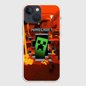 Чехол для iPhone 13 mini с принтом MINECRAFT в Курске,  |  | craft | creeper | dungeon | dungeons | earth | game | logo | mine | minecraft | minecraft dungeons | mobile | online | дунгеонс | земля | зомби | игра | крипер | лого | майкрафт | майнкрафт | онлайн | подземелье