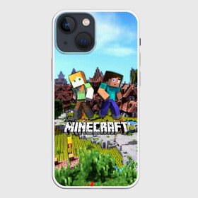 Чехол для iPhone 13 mini с принтом MINECRAFT в Курске,  |  | craft | creeper | dungeon | dungeons | earth | game | logo | mine | minecraft | minecraft dungeons | mobile | online | дунгеонс | земля | зомби | игра | крипер | лого | майкрафт | майнкрафт | онлайн | подземелье