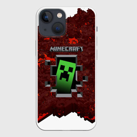 Чехол для iPhone 13 mini с принтом MINECRAFT в Курске,  |  | craft | creeper | dungeon | dungeons | earth | game | logo | mine | minecraft | minecraft dungeons | mobile | online | дунгеонс | земля | зомби | игра | крипер | лого | майкрафт | майнкрафт | онлайн | подземелье