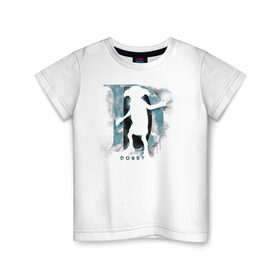 Детская футболка хлопок с принтом Dobby в Курске, 100% хлопок | круглый вырез горловины, полуприлегающий силуэт, длина до линии бедер | dobby | harry potter | vdosadir | гарри поттер | джоан роулинг | добби