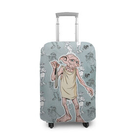 Чехол для чемодана 3D с принтом Dobby в Курске, 86% полиэфир, 14% спандекс | двустороннее нанесение принта, прорези для ручек и колес | dobby | harry potter | vdosadir | гарри поттер | джоан роулинг | добби