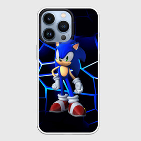 Чехол для iPhone 13 Pro с принтом Sonic в Курске,  |  | boom | cartoon | game | neon | playstation | sonic | броня | бум | герой | детские | дракон | еж | ежик | животные | звери | игра | лесные | малыш | молнии | мультфильм | мультяшный | неоновый | приключения | сияние | соник