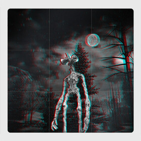 Магнитный плакат 3Х3 с принтом Siren Head Horror  в Курске, Полимерный материал с магнитным слоем | 9 деталей размером 9*9 см | glitch | glitch siren head | rgb | siren head | sirena | глитч | глич | ретро | сирейноголовый | сирена | сиреноголовый