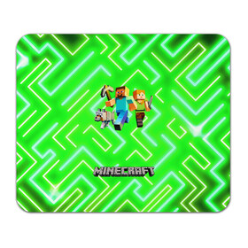 Коврик для мышки прямоугольный с принтом Майнкрафт / Minecraft в Курске, натуральный каучук | размер 230 х 185 мм; запечатка лицевой стороны | alex | creeper | dungeons | minecraft | piggy | steve | алекс | бой | гаст | герои | детские | зелень | зомби | крипер | логотипигры | майнкрафт | мобы | неоновый | песочница | пигги | пиксельный | подземелья | популярные