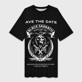 Платье-футболка 3D с принтом The End World Tour в Курске,  |  | black sabbath | black sabbath 