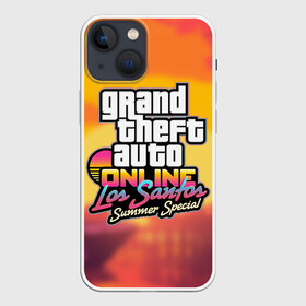 Чехол для iPhone 13 mini с принтом GTA Online: Los Santos в Курске,  |  | auto | game | grand | gta | gta5 | los santos | rockstar | theft | гта | гта5 | игра | лос сантос | майкл | онлайн | рокстар | тревор | франклин