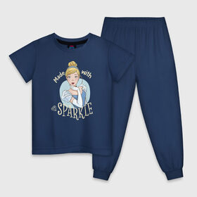 Детская пижама хлопок с принтом Золушка в Курске, 100% хлопок |  брюки и футболка прямого кроя, без карманов, на брюках мягкая резинка на поясе и по низу штанин
 | cinderella | disney princess | vdkimel | золушка