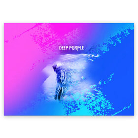 Поздравительная открытка с принтом Deep Purple в Курске, 100% бумага | плотность бумаги 280 г/м2, матовая, на обратной стороне линовка и место для марки
 | Тематика изображения на принте: 21 | deep purple | альбом | боб эзрин | рок группа