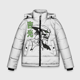 Зимняя куртка для мальчиков 3D с принтом Yoshimitsu Tekken в Курске, ткань верха — 100% полиэстер; подклад — 100% полиэстер, утеплитель — 100% полиэстер | длина ниже бедра, удлиненная спинка, воротник стойка и отстегивающийся капюшон. Есть боковые карманы с листочкой на кнопках, утяжки по низу изделия и внутренний карман на молнии. 

Предусмотрены светоотражающий принт на спинке, радужный светоотражающий элемент на пуллере молнии и на резинке для утяжки | Тематика изображения на принте: game | jin | king | playstation | samurai | teken | tekken | yoshimitsu | боец | джин | ёсимицу | ёшимитсу | ёшимицу | железный | игра | иерглифы | йошимитсу | йошимицу | кинг | кулак | олдскул | плэйстэйшн | самурай | текен | теккен