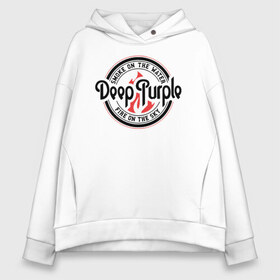 Женское худи Oversize хлопок с принтом Deep Purple в Курске, френч-терри — 70% хлопок, 30% полиэстер. Мягкий теплый начес внутри —100% хлопок | боковые карманы, эластичные манжеты и нижняя кромка, капюшон на магнитной кнопке | deep purple | альбом | гловер | группа | дееп | деп | ди | дип | диперпл | дипперпл | иэн гиллан | иэн пэйс | лого | логотип | метал | морс | пепл | перпл | прогрессивный | психоделический | рок | символ | хард