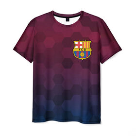 Мужская футболка 3D с принтом Barcelona в Курске, 100% полиэфир | прямой крой, круглый вырез горловины, длина до линии бедер | barcelona | barselona | futbol club | барса | барселона | лионель месси | люблю футбол | месси | сине гранатовые | фанат | фк барселона | форма | форма игроков | футбол | футбольный клуб | эмблема | эмблема клуба