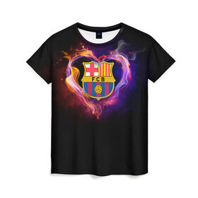 Женская футболка 3D с принтом Barcelona в Курске, 100% полиэфир ( синтетическое хлопкоподобное полотно) | прямой крой, круглый вырез горловины, длина до линии бедер | barcelona | barselona | futbol club | барса | барселона | лионель месси | люблю футбол | месси | сине гранатовые | фанат | фк барселона | форма | форма игроков | футбол | футбольный клуб | эмблема | эмблема клуба