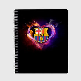 Тетрадь с принтом Barcelona в Курске, 100% бумага | 48 листов, плотность листов — 60 г/м2, плотность картонной обложки — 250 г/м2. Листы скреплены сбоку удобной пружинной спиралью. Уголки страниц и обложки скругленные. Цвет линий — светло-серый
 | barcelona | barselona | futbol club | барса | барселона | лионель месси | люблю футбол | месси | сине гранатовые | фанат | фк барселона | форма | форма игроков | футбол | футбольный клуб | эмблема | эмблема клуба