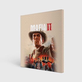 Холст квадратный с принтом Mafia II в Курске, 100% ПВХ |  | definitive edition | mafia | mafia ii | вито скалетта | генри томасино | джо барбаро | лео галанте | мафия | мафия 2 | томас анджело | франческа | фрэнк винчи | эдди скарпа