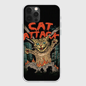 Чехол для iPhone 12 Pro Max с принтом Нападение гигантского котика в Курске, Силикон |  | attack | attacks | big | cat | cats | catzilla | city | cute | flame | flames | kaiju | kitten | kitty | атака | атакует | большой | город | кайдзю | катастрофа | кот | котенок | котзилла | котик | котострофа | милый | нападает | огонь | огро