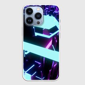 Чехол для iPhone 13 Pro с принтом Blue Neons в Курске,  |  | blue | cyberpunk2077 | girl | neon | неон | неоновая