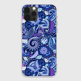 Чехол для iPhone 12 Pro Max с принтом ВОСТОЧНЫЙ УЗОР в Курске, Силикон |  | восток | гжель | красивый | природа | синий | сказка | узор | фиолетовый | цветы