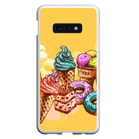 Чехол для Samsung S10E с принтом Candy в Курске, Силикон | Область печати: задняя сторона чехла, без боковых панелей | candy | pink | еда | конфеты | леденцы | мороженое | принт для девушек | сладости