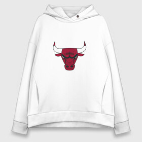 Женское худи Oversize хлопок с принтом Chicago Bulls в Курске, френч-терри — 70% хлопок, 30% полиэстер. Мягкий теплый начес внутри —100% хлопок | боковые карманы, эластичные манжеты и нижняя кромка, капюшон на магнитной кнопке | jordan | michael | michael jordan | баскетбол | джордан | майкл | стиль