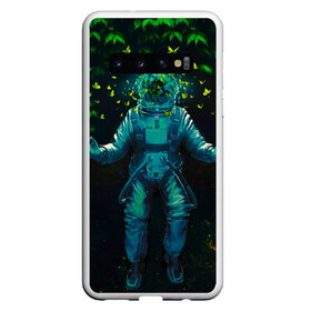 Чехол для Samsung Galaxy S10 с принтом Астронавт в Курске, Силикон | Область печати: задняя сторона чехла, без боковых панелей | астронавт | бабочки | вселенная | горы | космонавт | космос | красота | скафандр