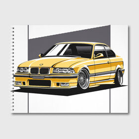 Альбом для рисования с принтом BMW E36 в Курске, 100% бумага
 | матовая бумага, плотность 200 мг. | Тематика изображения на принте: bmw | e36 | арт машина | бмв | быстрая машина | красивая машина | машина
