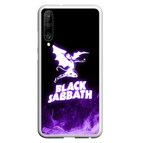 Чехол для Honor P30 с принтом Black Sabbath NEON в Курске, Силикон | Область печати: задняя сторона чехла, без боковых панелей | Тематика изображения на принте: black sabbath | hard rock | heavy metal | purple | блэк сабат | группы | метал | музыка | оззи осборн | рок | фиолетовый | хард рок | хэви метал