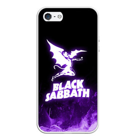 Чехол для iPhone 5/5S матовый с принтом Black Sabbath NEON в Курске, Силикон | Область печати: задняя сторона чехла, без боковых панелей | Тематика изображения на принте: black sabbath | hard rock | heavy metal | purple | блэк сабат | группы | метал | музыка | оззи осборн | рок | фиолетовый | хард рок | хэви метал