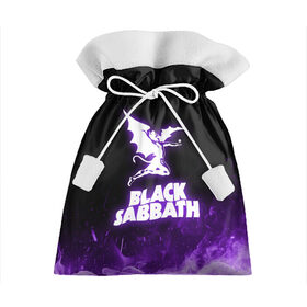 Подарочный 3D мешок с принтом Black Sabbath NEON в Курске, 100% полиэстер | Размер: 29*39 см | Тематика изображения на принте: black sabbath | hard rock | heavy metal | purple | блэк сабат | группы | метал | музыка | оззи осборн | рок | фиолетовый | хард рок | хэви метал