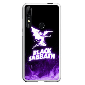 Чехол для Honor P Smart Z с принтом Black Sabbath NEON в Курске, Силикон | Область печати: задняя сторона чехла, без боковых панелей | Тематика изображения на принте: black sabbath | hard rock | heavy metal | purple | блэк сабат | группы | метал | музыка | оззи осборн | рок | фиолетовый | хард рок | хэви метал