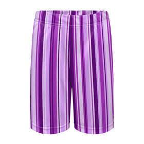 Детские спортивные шорты 3D с принтом Фиолетово-чёрные полосы в Курске,  100% полиэстер
 | пояс оформлен широкой мягкой резинкой, ткань тянется
 | вертикальные полосы | вертикальный рисунок | линии | полосы | розовый | светлый | темный | фиолетовый | черный