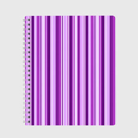 Тетрадь с принтом Фиолетово-чёрные полосы в Курске, 100% бумага | 48 листов, плотность листов — 60 г/м2, плотность картонной обложки — 250 г/м2. Листы скреплены сбоку удобной пружинной спиралью. Уголки страниц и обложки скругленные. Цвет линий — светло-серый
 | вертикальные полосы | вертикальный рисунок | линии | полосы | розовый | светлый | темный | фиолетовый | черный