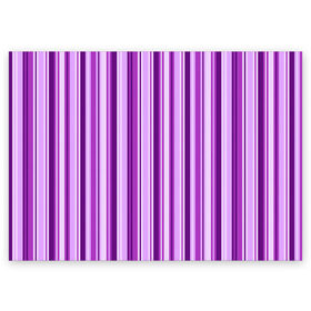 Поздравительная открытка с принтом Фиолетово-чёрные полосы в Курске, 100% бумага | плотность бумаги 280 г/м2, матовая, на обратной стороне линовка и место для марки
 | вертикальные полосы | вертикальный рисунок | линии | полосы | розовый | светлый | темный | фиолетовый | черный
