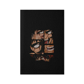Обложка для паспорта матовая кожа с принтом Берсерк  в Курске, натуральная матовая кожа | размер 19,3 х 13,7 см; прозрачные пластиковые крепления | Тематика изображения на принте: anime | berserk | аниме | берсерк | глаза | гнев | злой | зубы | манга | персонаж