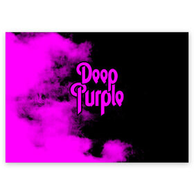 Поздравительная открытка с принтом Deep Purple в Курске, 100% бумага | плотность бумаги 280 г/м2, матовая, на обратной стороне линовка и место для марки
 | deep purple | альбом | гловер | группа | дееп | деп | ди | дип | диперпл | дипперпл | иэн гиллан | иэн пэйс | лого | логотип | метал | морс | пепл | перпл | прогрессивный | психоделический | рок | символ | хард