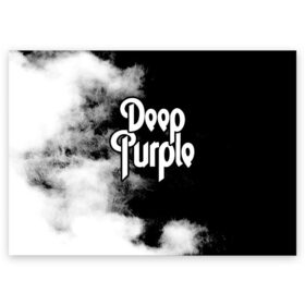 Поздравительная открытка с принтом Deep Purple в Курске, 100% бумага | плотность бумаги 280 г/м2, матовая, на обратной стороне линовка и место для марки
 | deep purple | альбом | гловер | группа | дееп | деп | ди | дип | диперпл | дипперпл | иэн гиллан | иэн пэйс | лого | логотип | метал | морс | пепл | перпл | прогрессивный | психоделический | рок | символ | хард