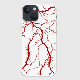 Чехол для iPhone 13 mini с принтом Сосуды в Курске,  |  | абстрактные | алые | артерии | вены | ветки | волны | врач | гроза | доктор | красные | кровавый | кровь | линии | медик | медицинские | молния | мышцы | нити | паутина | полосы | сердце | сетка | сосуды
