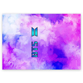 Поздравительная открытка с принтом BTS в Курске, 100% бумага | плотность бумаги 280 г/м2, матовая, на обратной стороне линовка и место для марки
 | boys | bts | music | pop | rm | stars | акварельный | ангел | бабочка | бойбенд | бтс | гламур | градиент | группа | девушкам | звезды | корея | краски | крылья | молодежные | музыка | музыкальные | небеса | облака