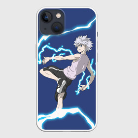 Чехол для iPhone 13 с принтом Молния HH Киллуа Золдик в Курске,  |  | anime | hisoka | hunter x hunter | japan | killua | аниме | анимешникам | герои | гон | детские | иллуми | курапика | манга | мультсериал | мультфильм | охотник | приключения | фрикс | хантер | хисока | хищник | хролло