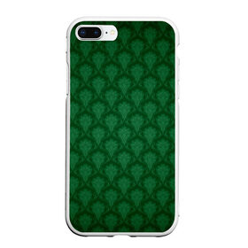 Чехол для iPhone 7Plus/8 Plus матовый с принтом Готические зелёные цветы в Курске, Силикон | Область печати: задняя сторона чехла, без боковых панелей | готика | зеленый | светлый | темный | цветы