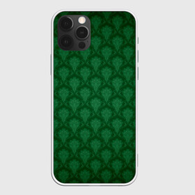 Чехол для iPhone 12 Pro с принтом Готические зелёные цветы в Курске, силикон | область печати: задняя сторона чехла, без боковых панелей | Тематика изображения на принте: готика | зеленый | светлый | темный | цветы