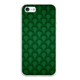 Чехол для iPhone 5/5S матовый с принтом Готические зелёные цветы в Курске, Силикон | Область печати: задняя сторона чехла, без боковых панелей | Тематика изображения на принте: готика | зеленый | светлый | темный | цветы