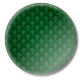Значок с принтом Готические зелёные цветы в Курске,  металл | круглая форма, металлическая застежка в виде булавки | Тематика изображения на принте: готика | зеленый | светлый | темный | цветы